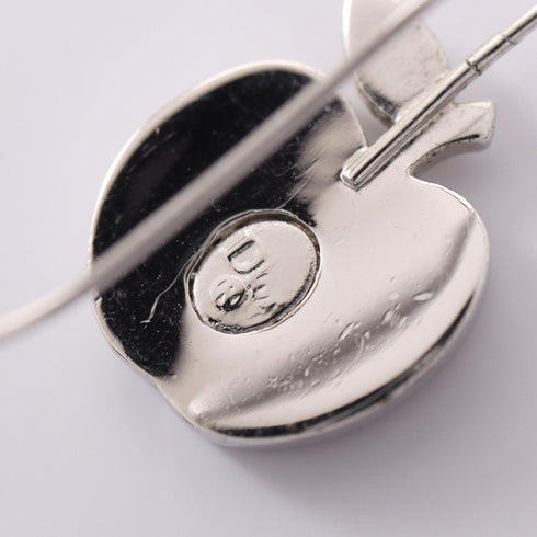Earrings Logo Silver-Tone Metal