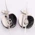 Earrings Logo Silver-Tone Metal
