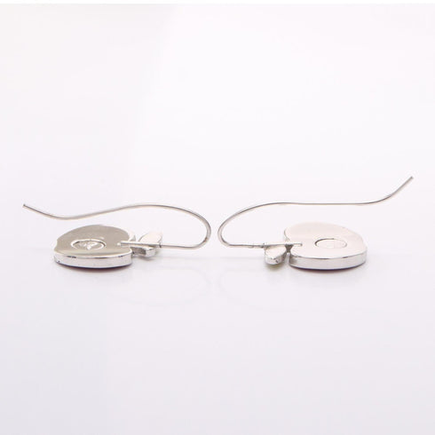 Earrings Logo Silver-Tone Metal