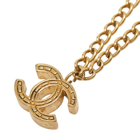 CC Logo Chain Pendant Necklace Metal