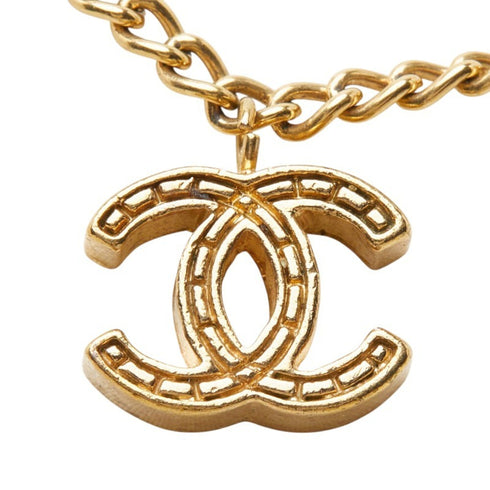 CC Logo Chain Pendant Necklace Metal