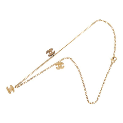 CC Logo Chain Pendant Necklace Metal
