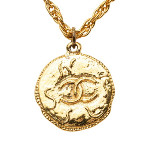 CC Logo Chain Pendant Necklace Metal