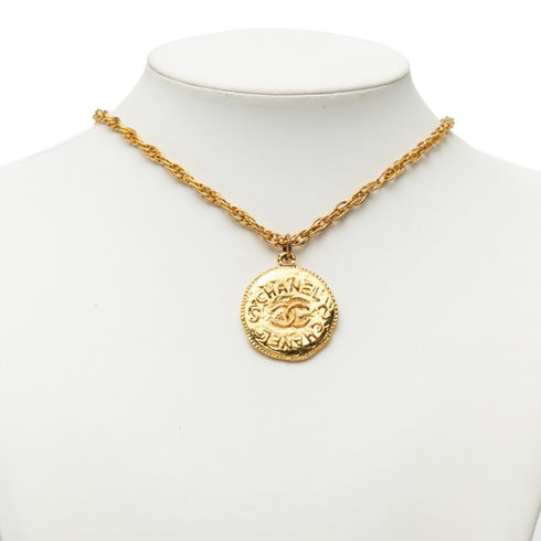CC Logo Chain Pendant Necklace Metal