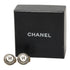 CC Logo Round Clip-On Earrings Silver-Tone Metal Silver-Tone Metal