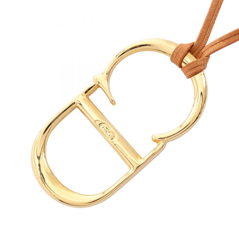 Pendant Necklace Leather and Gold