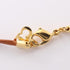 Pendant Necklace Leather and Gold