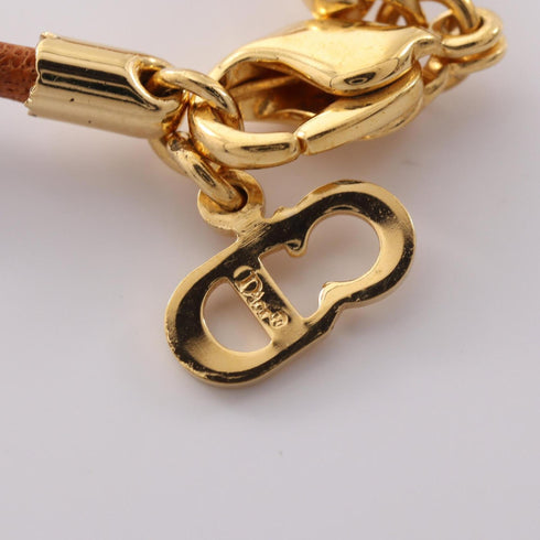 Pendant Necklace Leather and Gold