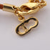 Pendant Necklace Leather and Gold