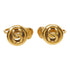 CC Logo Round Clip-On Earrings Metal Gold-Tone Metal