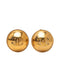 CC Logo Round Clip-On Earrings Metal Gold-Tone Metal