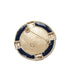 CC Logo Round Brooch Gold-Tone Metal