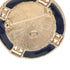 CC Logo Round Brooch Gold-Tone Metal