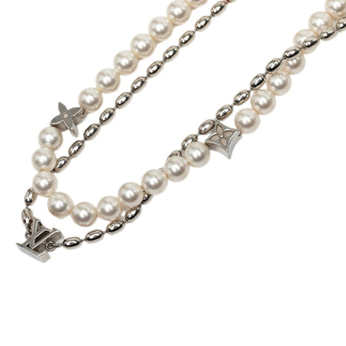 Pendant Necklace Metal Silver with Pearl