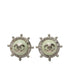 CC Logo Clip-On Earrings Silver-Tone Metal Silver-Tone Metal