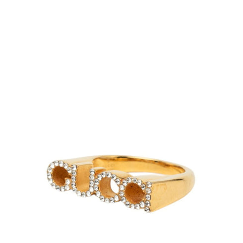 Band Ring Gold and Rhinestone