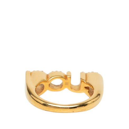 Band Ring Gold and Rhinestone