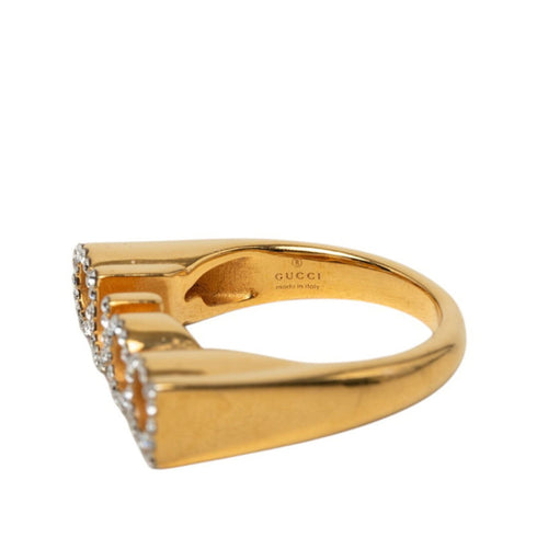 Band Ring Gold and Rhinestone