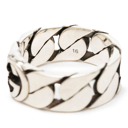 Interlocking G Chain Ring Sterling Silver