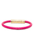 Bracelet Leather Pink and Gold