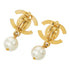 CC Logo Turnlock Clip-On Earrings Gold-Tone Metal Gold-Tone Metal