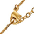 CD Ribbon Tie Pendant Necklace Gold with Rhinestone