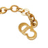 CD Ribbon Tie Pendant Necklace Gold with Rhinestone