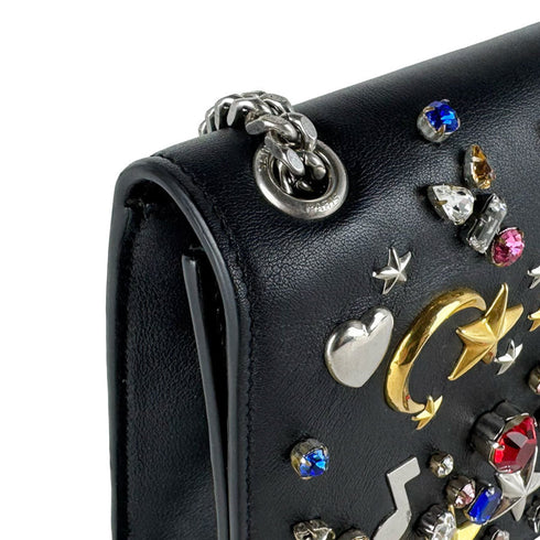 Classic Monogram Crossbody Bag Embellished Leather Medium