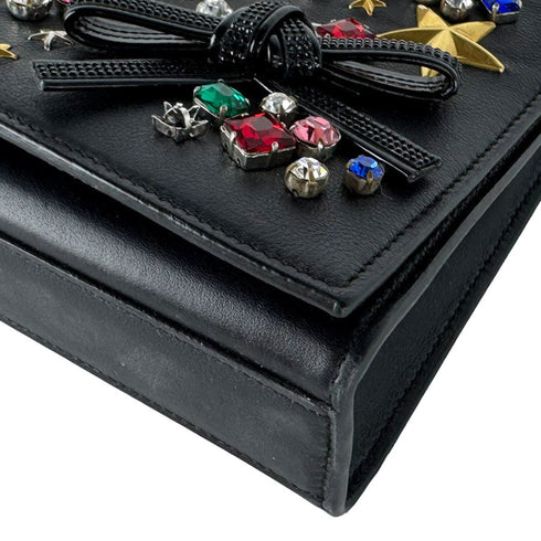 Classic Monogram Crossbody Bag Embellished Leather Medium