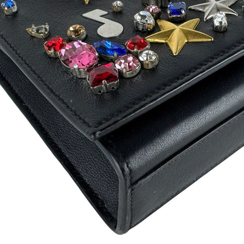 Classic Monogram Crossbody Bag Embellished Leather Medium