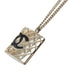 CC Logo Chain Pendant Necklace Silver-Tone Metal
