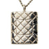 CC Logo Chain Pendant Necklace Silver-Tone Metal