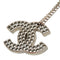 CC Logo Chain Pendant Necklace Silver-Tone Metal