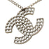 CC Logo Chain Pendant Necklace Silver-Tone Metal