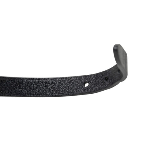Bracelet Leather and Metal Black and Silver