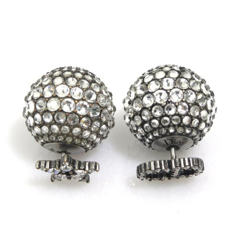 Tribal Earrings Metal and Rhinestone