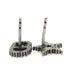 Tribal Earrings Metal and Rhinestone