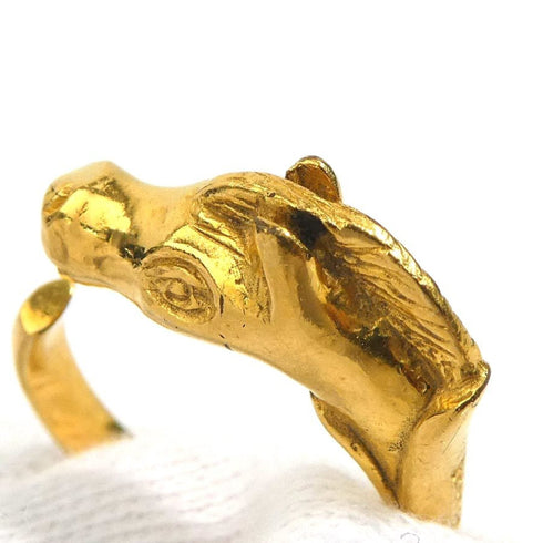 Cheval Horse Ring Metal Gold