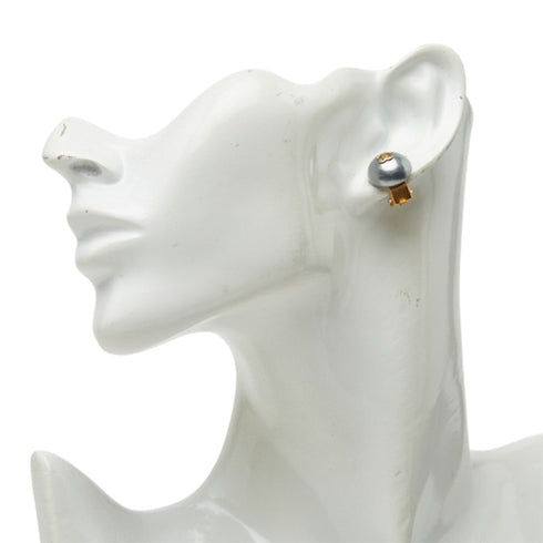 CC Logo Clip-On Earrings Gold-Tone Metal Gold-Tone Metal