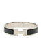 Bracelet Enamel and Metal Black and Silver