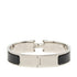 Bracelet Enamel and Metal Black and Silver