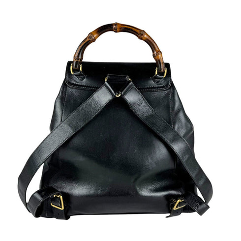 Vintage Bamboo Backpack Leather Medium