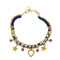 Pendant Necklace Metal Blue and Gold
