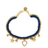 Pendant Necklace Metal Blue and Gold