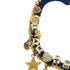Pendant Necklace Metal Blue and Gold