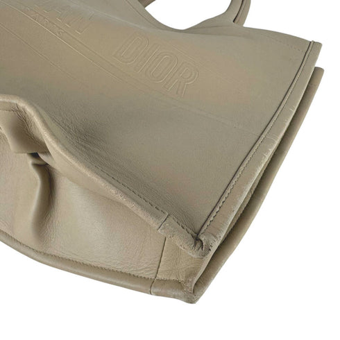 Book Tote Embossed Leather Small