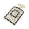 Brooch Leather Black Gold White