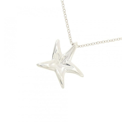 Starfish Pendant Necklace Sterling Silver