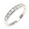 Half Circle Channel Setting Band Ring Platinum with Diamond