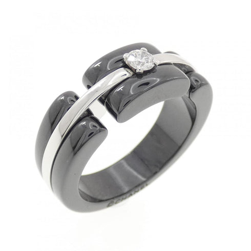 Ring Ceramic and 18K White Gold with Diamond